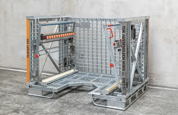 rozkładany metalowy pojemnik transportowy