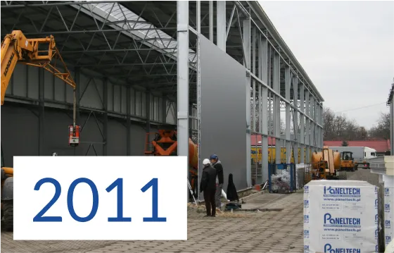 2011 budowa hangaru rozwój Strumet o firmie